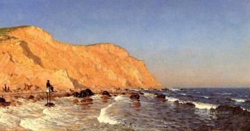  Ford Oil Painting - Clay Bluffs on No Mans Land Bass Fishing No Mans Land scenery Sanford Robinson Gifford
